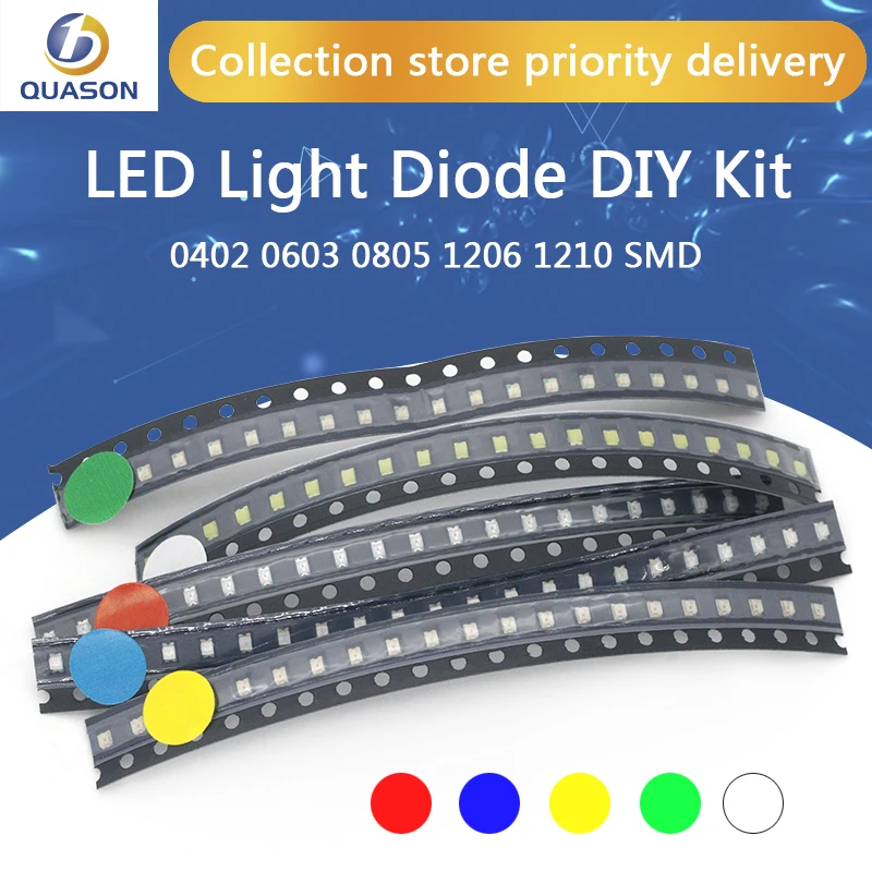 100pcs 0402 0603 0805 1206 1210 smd led Red Yellow Green White Blue light emitting diode Clear LED Light Diode Set DIY
100pcs 0402 0603 0805 1206 1210 smd led Red Yellow Green White Blue light emitting diode Clear LED Light Diode Set DIY