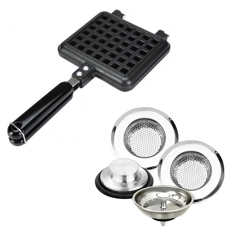 1 Pcs Non-Stick Waffles Maker Machine Kitchen Waffle Baking Mold & 1 Set Sink Strainer Drain Stopper
1 Pcs Non-Stick Waffles Maker Machine Kitchen Waffle Baking Mold & 1 Set Sink Strainer Drain Stopper