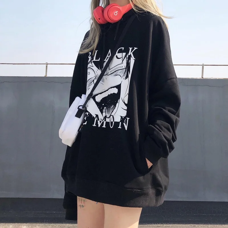 QWEEK Gothic Harajuku Black Hoodies Women Vintage Goth Letter Print Long Sleeve Sweatshirt Korean Fashion Top Streetwear Clothes
QWEEK Gothic Harajuku Black Hoodies Women Vintage Goth Letter Print Long Sleeve Sweatshirt Korean Fashion Top Streetwear Clothes