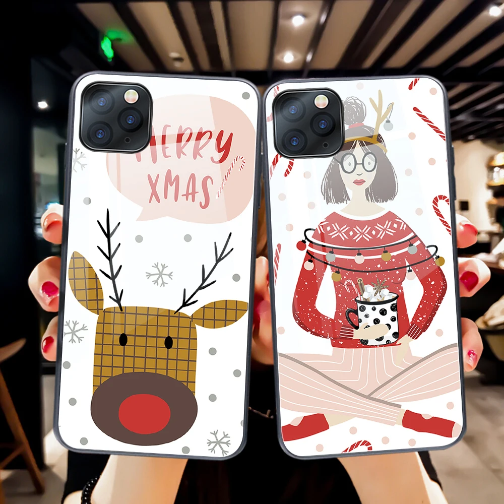 Christmas New Year Gifts Glass Phone Case For iPhone 12 Mini 13 11 Pro Max X XR XS Max 6 7 8 Plus SE 2020 Cover Shockproof Case
Christmas New Year Gifts Glass Phone Case For iPhone 12 Mini 13 11 Pro Max X XR XS Max 6 7 8 Plus SE 2020 Cover Shockproof Case