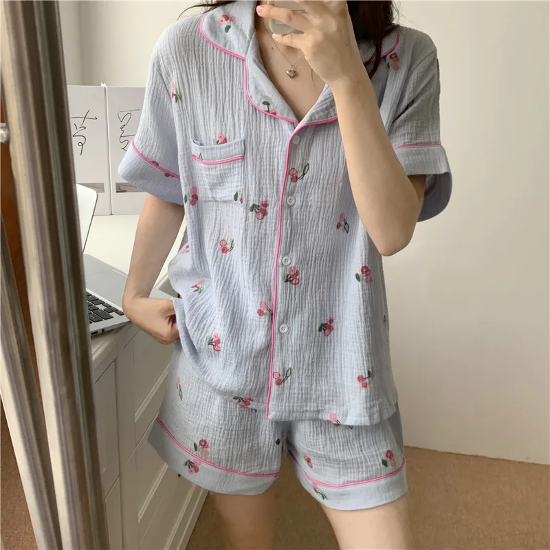 Alien Kitty 2021 Summer Short All Match Pajamas Sweet Cardigans Floral Printing Chic Casual Homewear Loose Two Piece Suit Sets
Alien Kitty 2021 Summer Short All Match Pajamas Sweet Cardigans Floral Printing Chic Casual Homewear Loose Two Piece Suit Sets