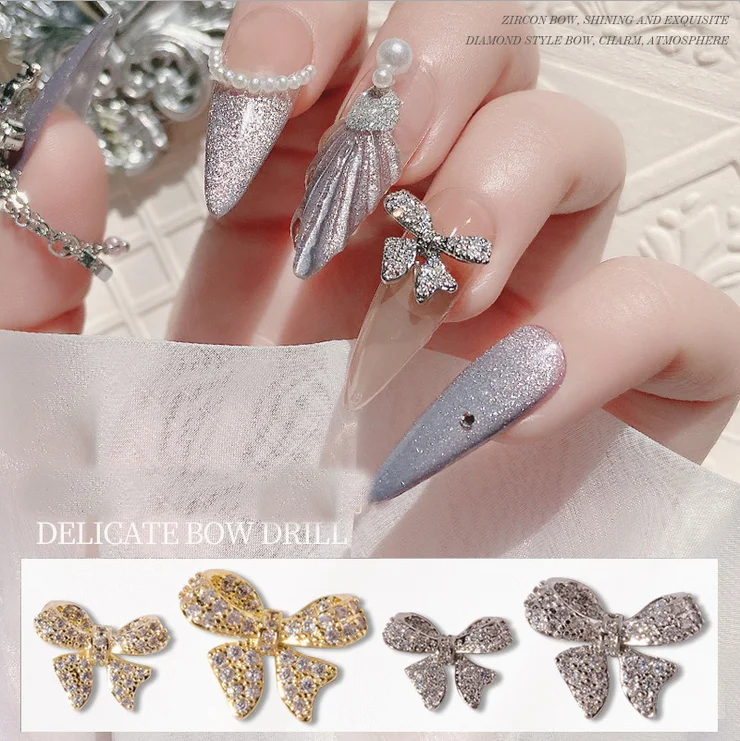 Nail Art Zircon 5pcs/lot Rhinestones 3D Bowknots Shapes Alloy With For Nail Tips Decorations Nail Supplies For Professionals
Nail Art Zircon 5pcs/lot Rhinestones 3D Bowknots Shapes Alloy With For Nail Tips Decorations Nail Supplies For Professionals