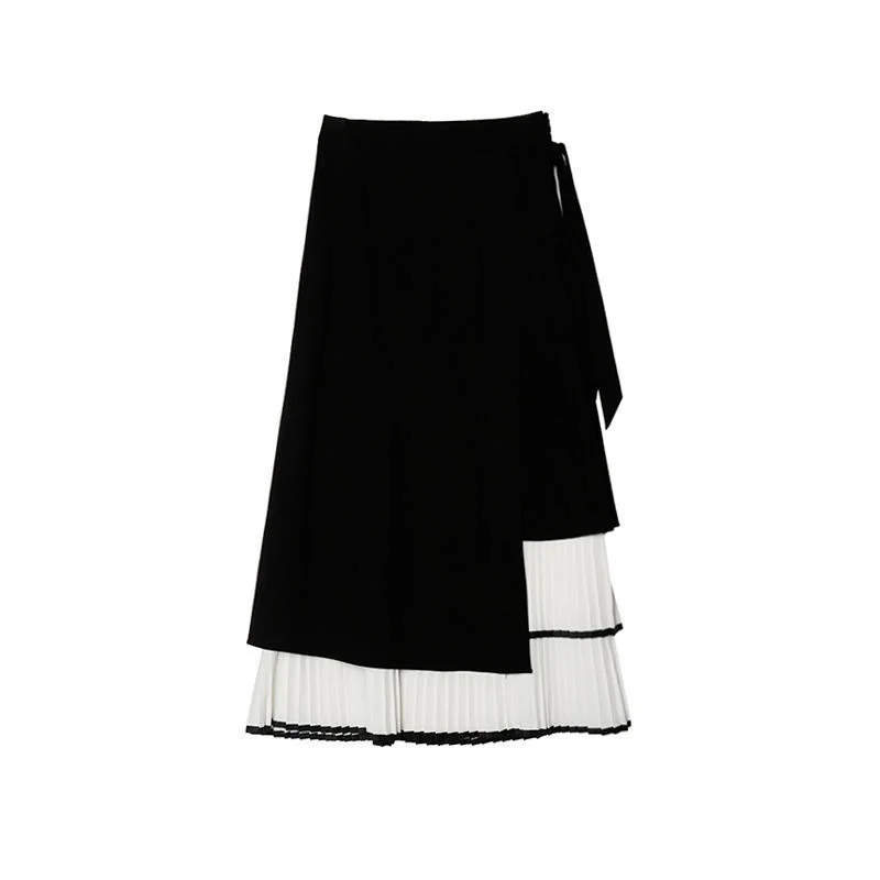 Women Fashion Japanese Harajuku Irregular Streetwear Skirts Black Patchwork Ladies Elegant Long High-waisted Skirt Female 2021
Women Fashion Japanese Harajuku Irregular Streetwear Skirts Black Patchwork Ladies Elegant Long High-waisted Skirt Female 2021