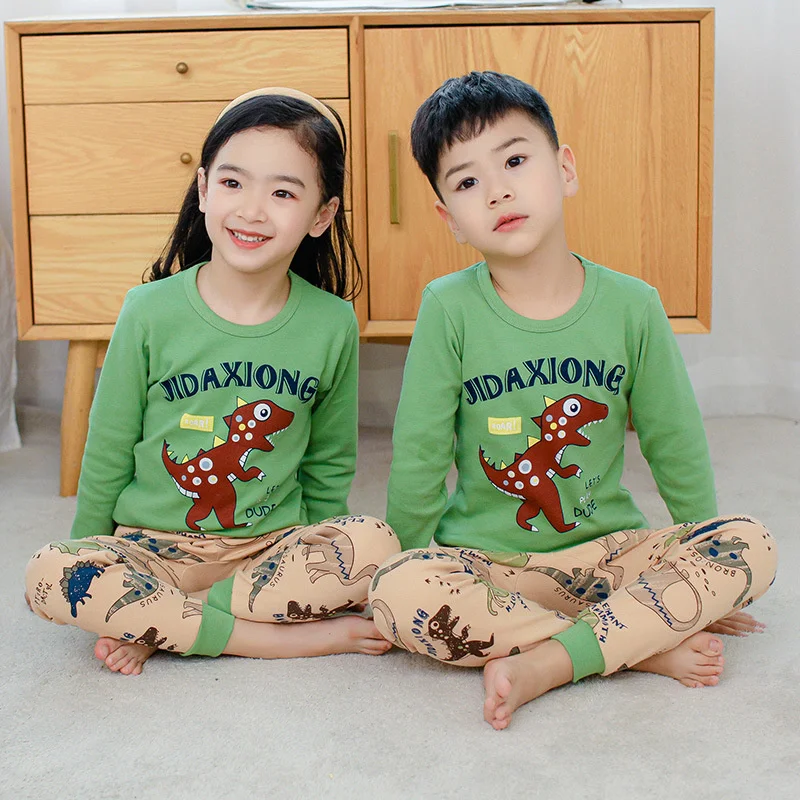 New children's underwear autumn and comfortable cotton autumn clothes set children's cartoon printed home pajamas
New children's underwear autumn and comfortable cotton autumn clothes set children's cartoon printed home pajamas