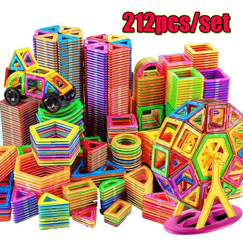 212pcs Big Magnetic Designer Construction Set Model & Building Toy Plastic Magnetic Blocks Educational Toys for Kids Gifts
212pcs Big Magnetic Designer Construction Set Model & Building Toy Plastic Magnetic Blocks Educational Toys for Kids Gifts