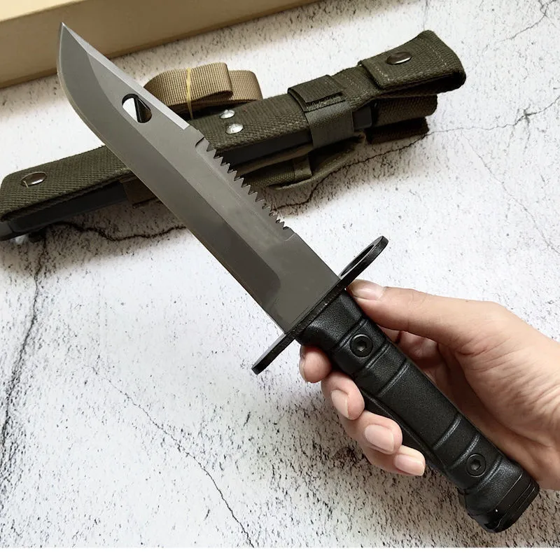 1095 тактический прямой нож с композитной ручкой из стального волокна для охоты на природе, джунглей, выживания, самообороны, нож с кардом K 
1095 тактический прямой нож с композитной ручкой из стального волокна для охоты на природе, джунглей, выживания, самообороны, нож с кардом K