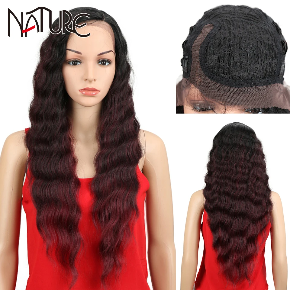 Nature Long Water Wave Womens Wig Natural Part Side Hair Ombre Synthetic Wigs Blonde Heat Resistant Wavy Lace Wigs for Women
Nature Long Water Wave Womens Wig Natural Part Side Hair Ombre Synthetic Wigs Blonde Heat Resistant Wavy Lace Wigs for Women