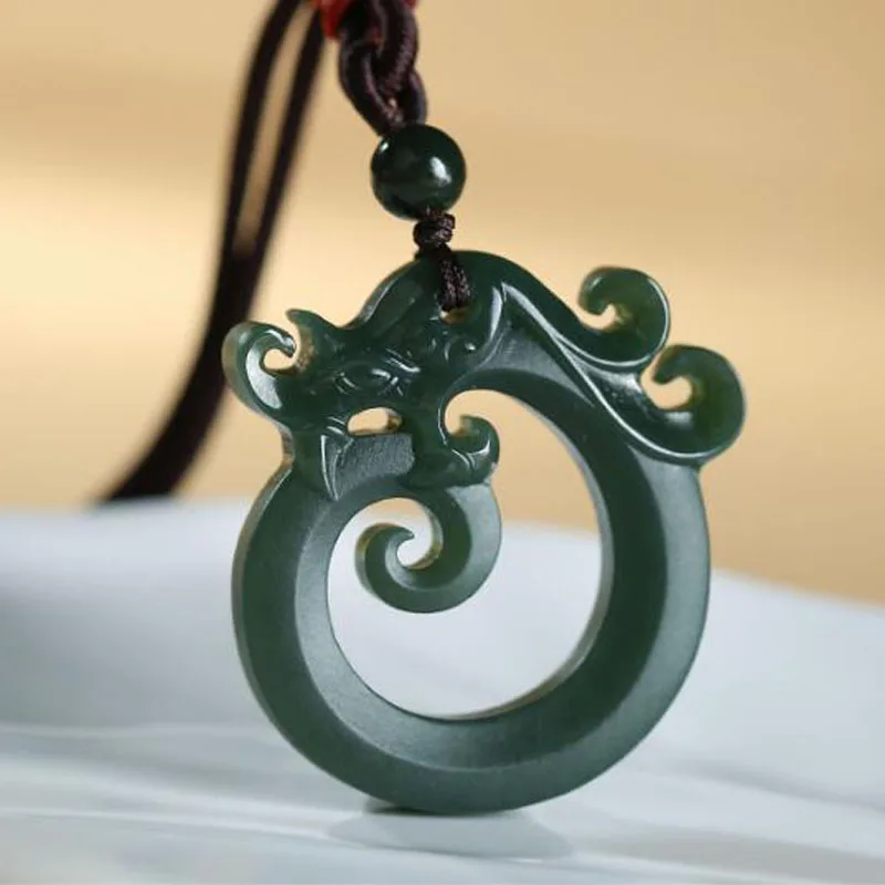 Natural Hetian Nephrite Pendant Carved Chinese Dragon Zodiac Dragon Pendant Necklace Amulet Men's fashion jades Jewelry
Natural Hetian Nephrite Pendant Carved Chinese Dragon Zodiac Dragon Pendant Necklace Amulet Men's fashion jades Jewelry