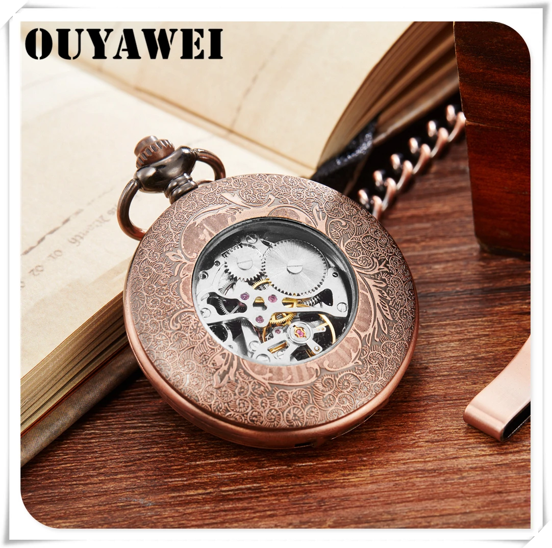 OUYAWEI Steampunk Skeleton Male Clock Transparent Mechanical God's Eye Retro Vintage Pendant Pocket Watch Chain Luxury Timepiece
OUYAWEI Steampunk Skeleton Male Clock Transparent Mechanical God's Eye Retro Vintage Pendant Pocket Watch Chain Luxury Timepiece