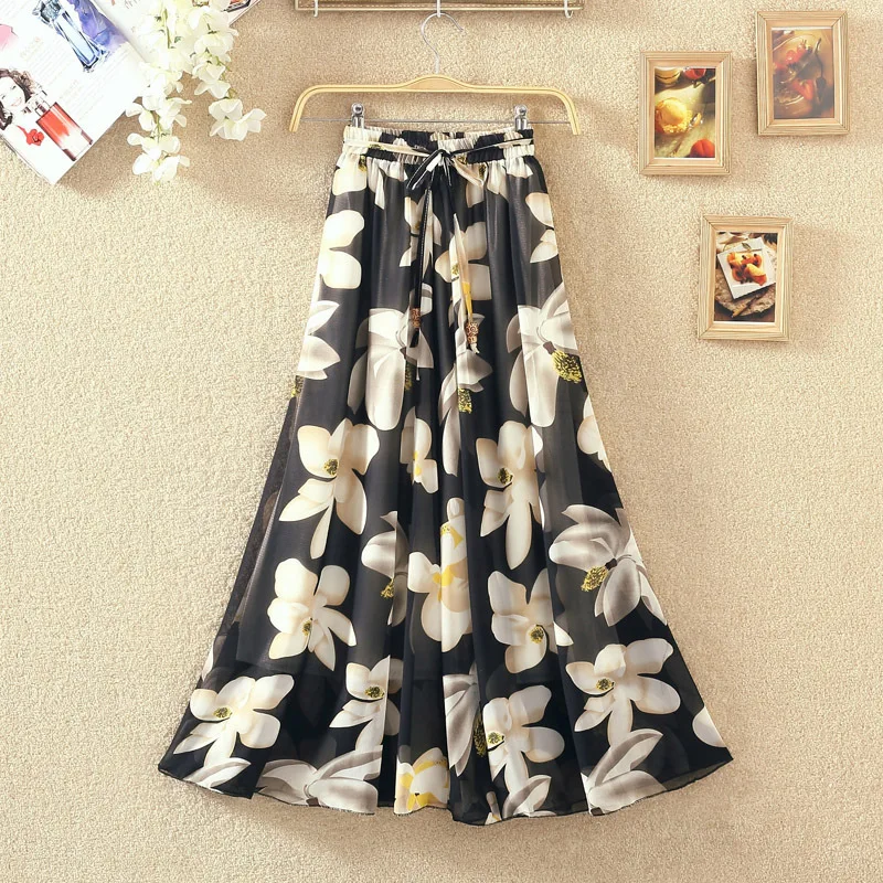 Multicolor Lace-up Fashion A-line Floral Skirts Womens 2021 FreshThin Chiffon Long Skirt Bohemian Beach Pleated Long Skirt
Multicolor Lace-up Fashion A-line Floral Skirts Womens 2021 FreshThin Chiffon Long Skirt Bohemian Beach Pleated Long Skirt
