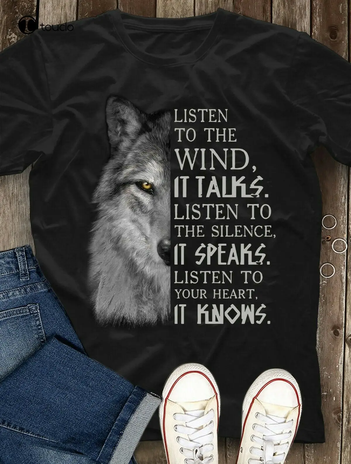 Listen To The Wind It Talks Wolf Unisex Men Women T-Shirt Gift Black Tee Shirt Custom Aldult Teen Unisex Fashion Funny New 
Listen To The Wind It Talks Wolf Unisex Men Women T-Shirt Gift Black Tee Shirt Custom Aldult Teen Unisex Fashion Funny New