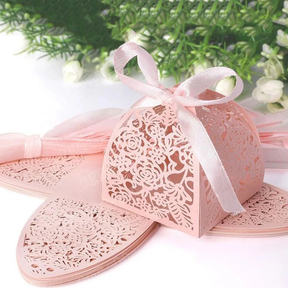 50Pcs/lot Wedding Candy Boxes Rose Flower Gift Box with Ribbon Packaging Chocolate Cookie Box Baby Shower Birthday Party Decor
50Pcs/lot Wedding Candy Boxes Rose Flower Gift Box with Ribbon Packaging Chocolate Cookie Box Baby Shower Birthday Party Decor
