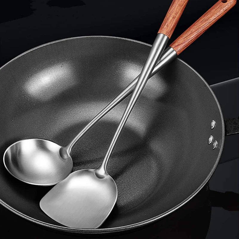 Wok Spatula and Ladle,Skimmer Ladle Tool Set, 17Inches Spatula for Wok, 304 Stainless Steel Wok Spatula
Wok Spatula and Ladle,Skimmer Ladle Tool Set, 17Inches Spatula for Wok, 304 Stainless Steel Wok Spatula