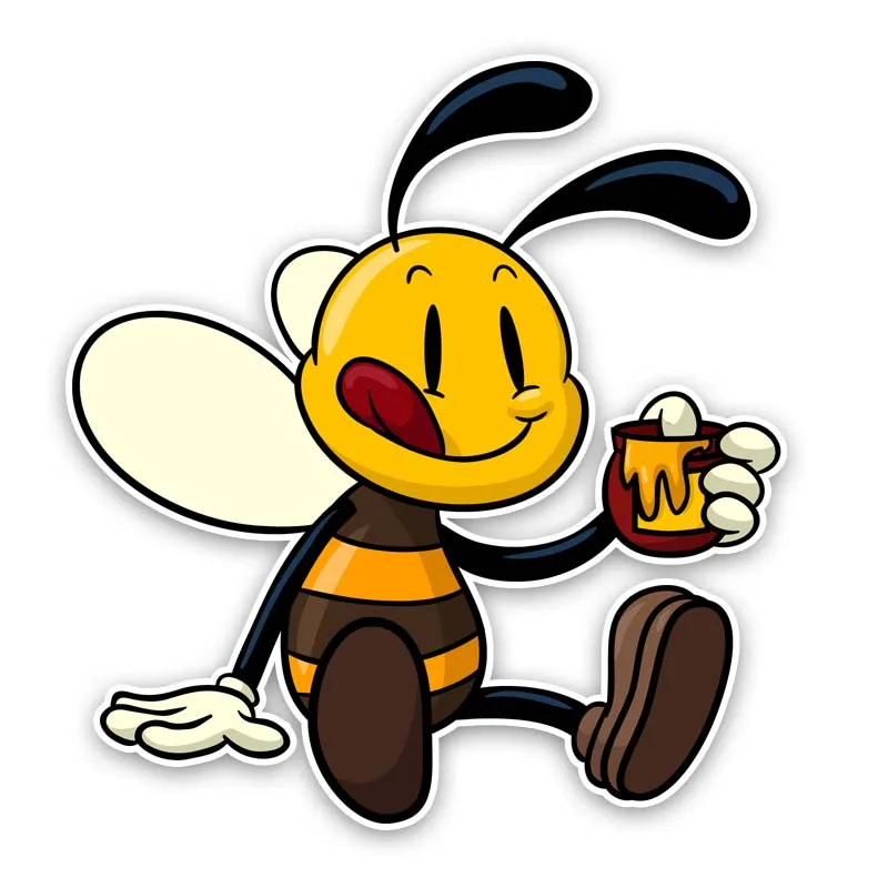 13cm*12cm Funny Car Sticker Lovely Greedy Bee Automobiles Motorcycles Fridge Desk Laptop Decoration Cartoon PVC Decal
13cm*12cm Funny Car Sticker Lovely Greedy Bee Automobiles Motorcycles Fridge Desk Laptop Decoration Cartoon PVC Decal