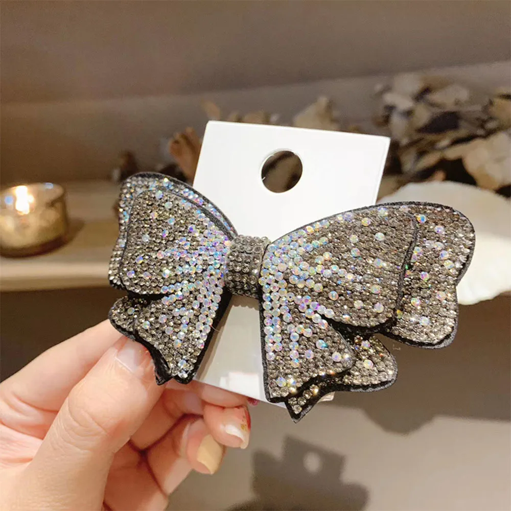 Women Crystal Bow Rhinestone Women Hair Clips Shiny Barrettes Butterfly Bow Hairpin Girl Hair Accessories Bow Hairpins B87546
Women Crystal Bow Rhinestone Women Hair Clips Shiny Barrettes Butterfly Bow Hairpin Girl Hair Accessories Bow Hairpins B87546