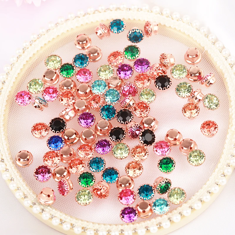 RESEN New Arrival Mix Colors Rhinestones With Rose Gold Copper Claw Flat back Acrylic Sew On Stone For DIY Sewing Accessories
RESEN New Arrival Mix Colors Rhinestones With Rose Gold Copper Claw Flat back Acrylic Sew On Stone For DIY Sewing Accessories