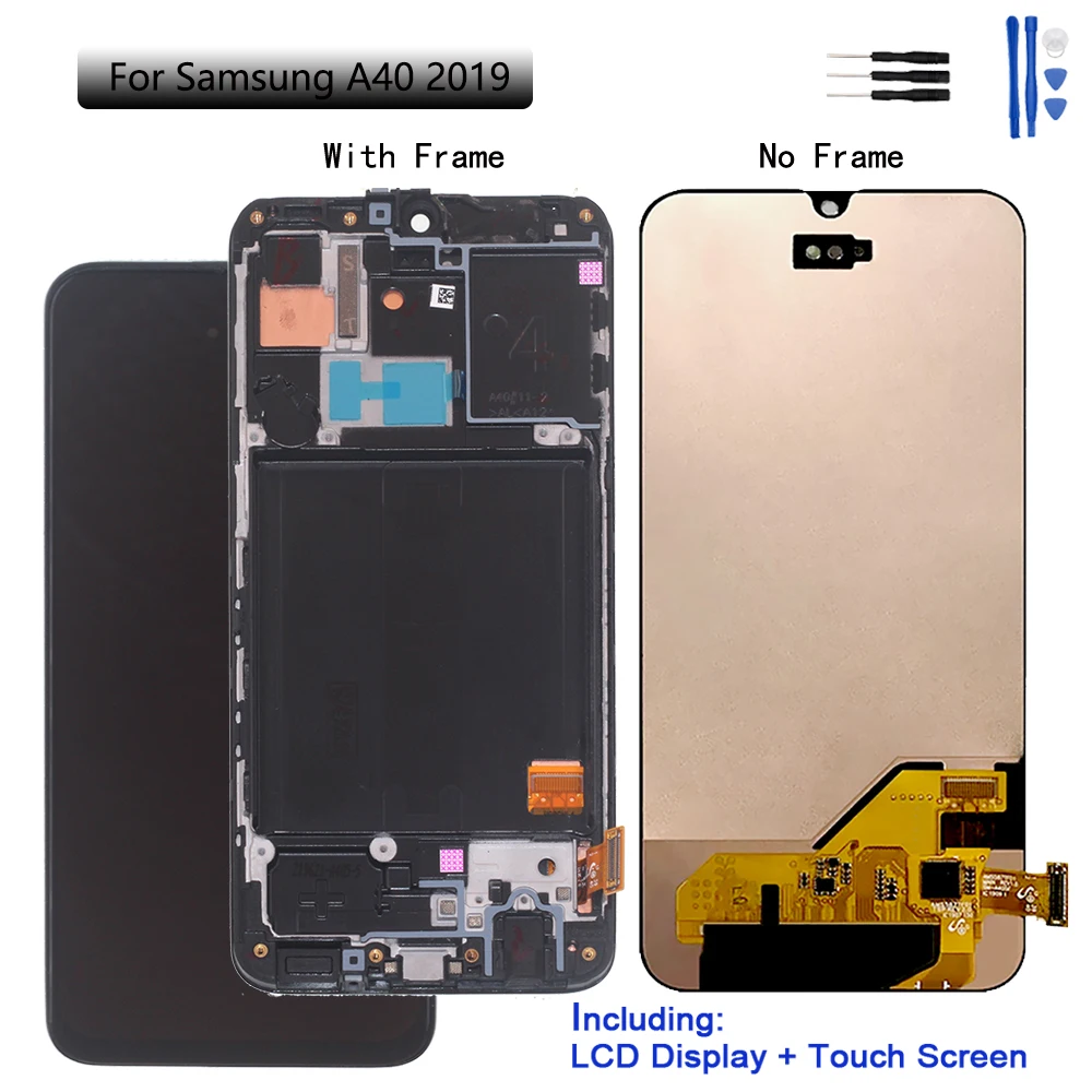 ЖК экран для Samsung A40 2019 A405 сенсорный дигитайзер в сборе запчасти телефона дисплей