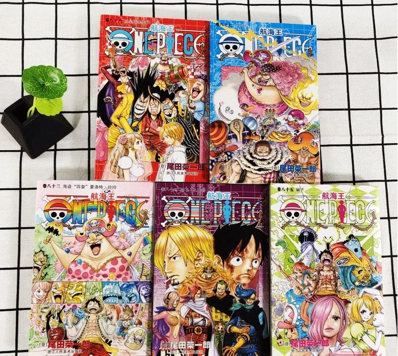 5 Книг ONE PIECE Vol.83 84 85 86 87 Япония подростковый взрослый карикатура мультфильм манга