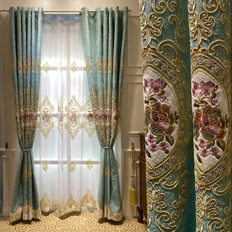 High-end Luxury Atmospheric Curtains for Living Dining Room Bedroom European-style Thick Shading Chenille Embroidered Curtains
High-end Luxury Atmospheric Curtains for Living Dining Room Bedroom European-style Thick Shading Chenille Embroidered Curtains