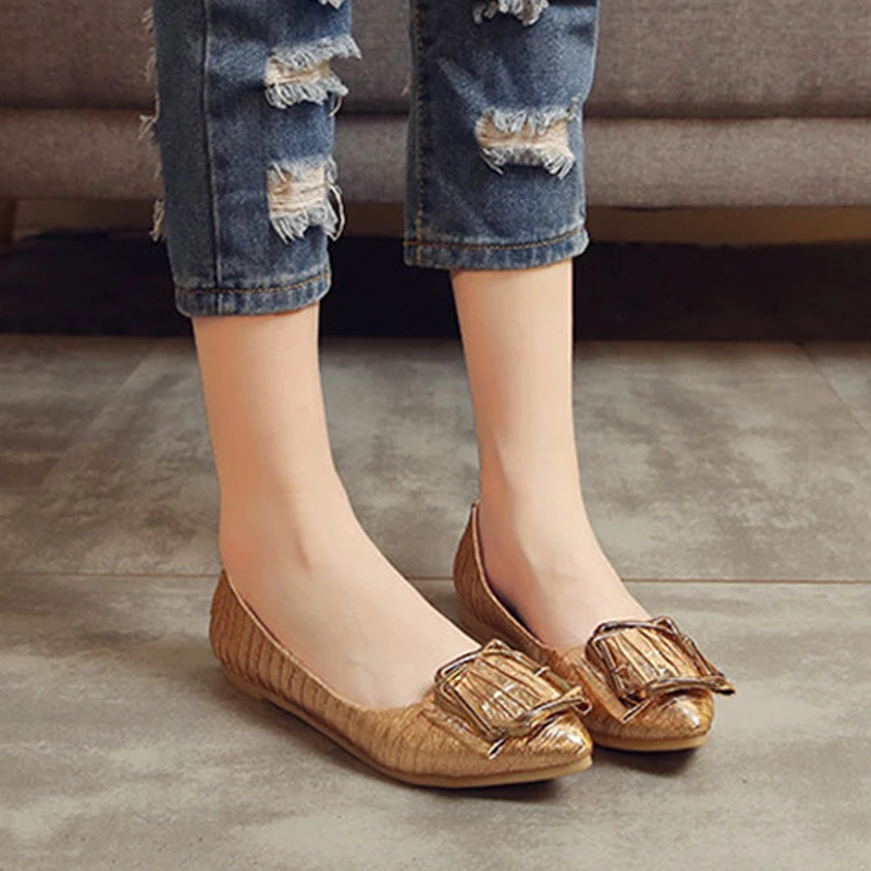 TIMETANG Ladies Flats Shoes With Buckle Gold Silver Black Big Size35-43Not Toe Pointed Toe Loafers Low Top Outdoor DrivingE961
TIMETANG Ladies Flats Shoes With Buckle Gold Silver Black Big Size35-43Not Toe Pointed Toe Loafers Low Top Outdoor DrivingE961