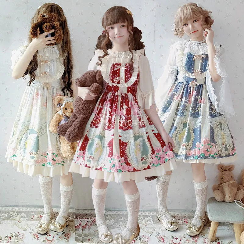 Japanese JSK gorgeous summer princess lolita dress Sweet girls lolita dress Kawaii Printed dress victorian dress tea party
Japanese JSK gorgeous summer princess lolita dress Sweet girls lolita dress Kawaii Printed dress victorian dress tea party