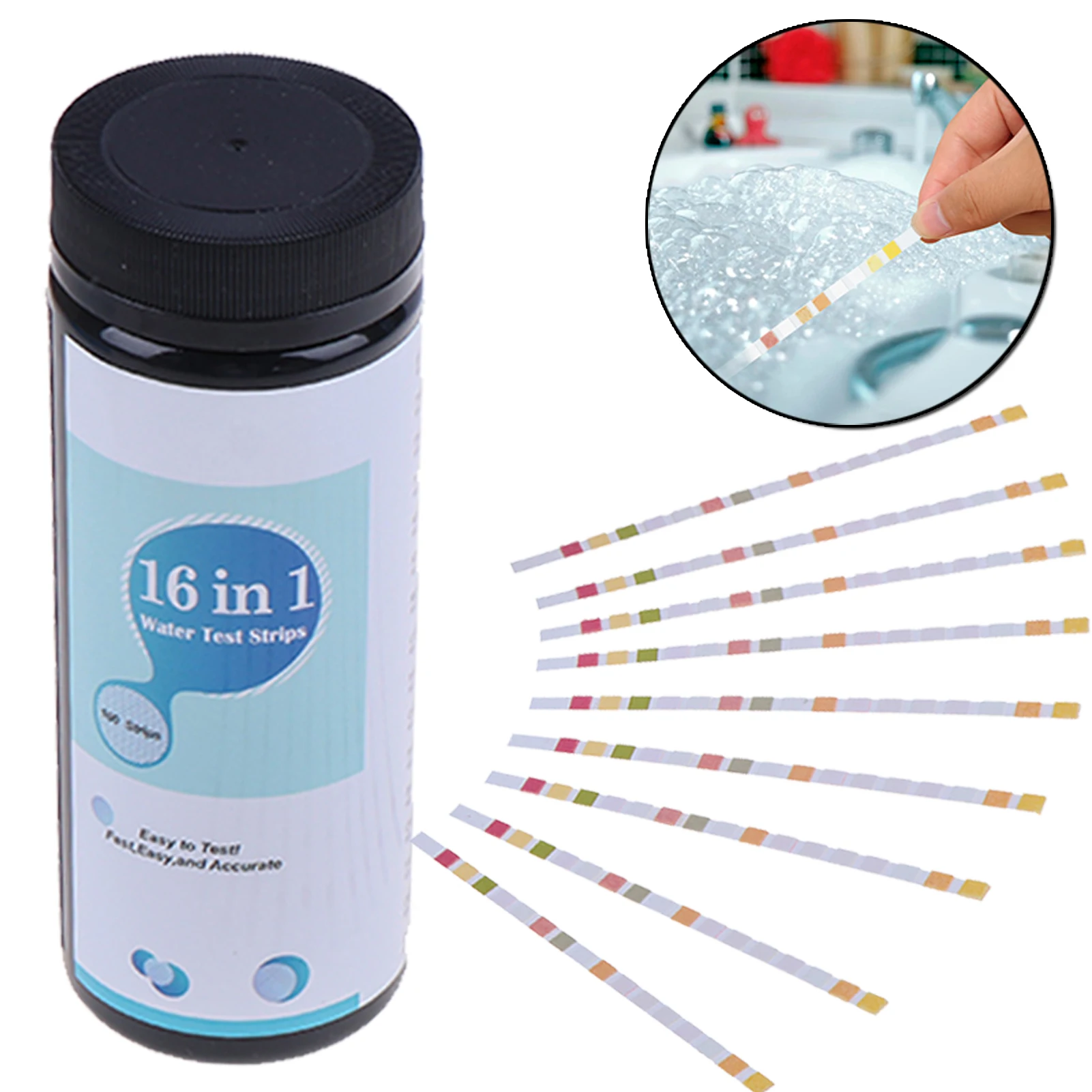 100/50pcs PH Tester Papers 16-In-1 Water Quality Test Strips Portable Indicator Paper with Color Chart Testing Tools SPA Pond
100/50pcs PH Tester Papers 16-In-1 Water Quality Test Strips Portable Indicator Paper with Color Chart Testing Tools SPA Pond