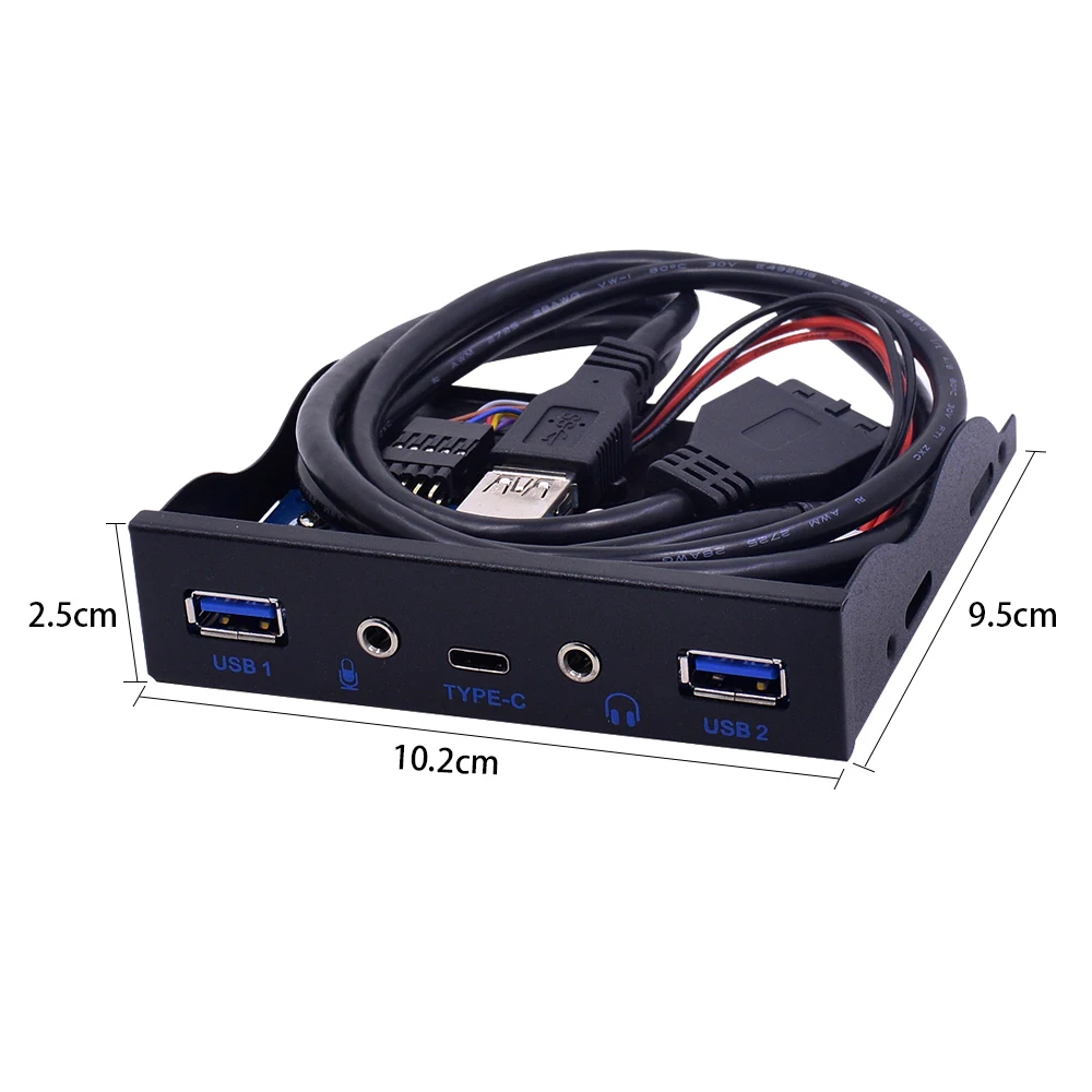 Концентратор CHIPAL с 5 портами USB 3 1 TYPE-C USB3.0 USB-C передняя панель HD аудио кабелем
