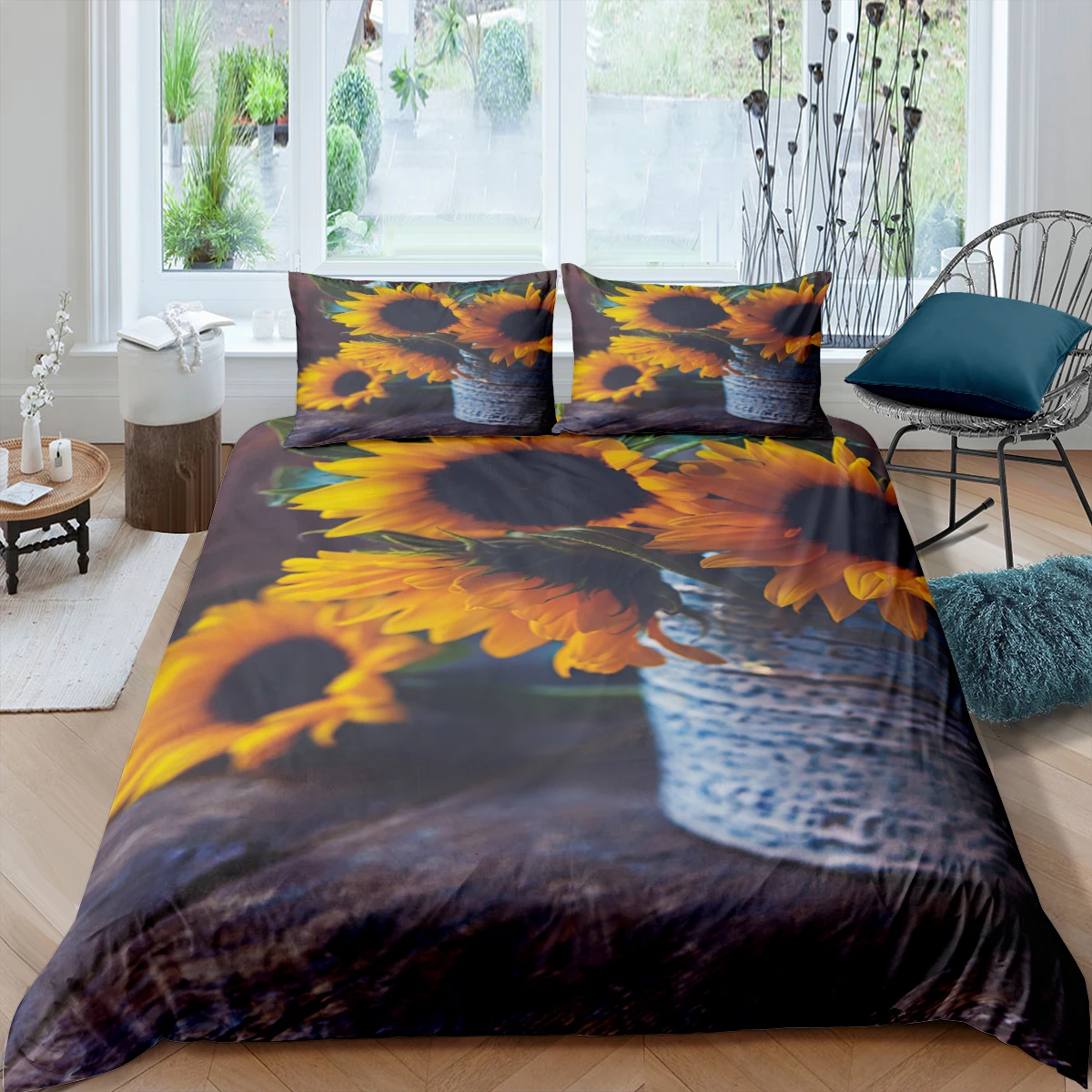 Sunflowers Bedding Set Queen King Size Luxury Comforter Duvet Cover Sets 2/3pcs 3D Printing Quilt Covers Pillowcases
Sunflowers Bedding Set Queen King Size Luxury Comforter Duvet Cover Sets 2/3pcs 3D Printing Quilt Covers Pillowcases