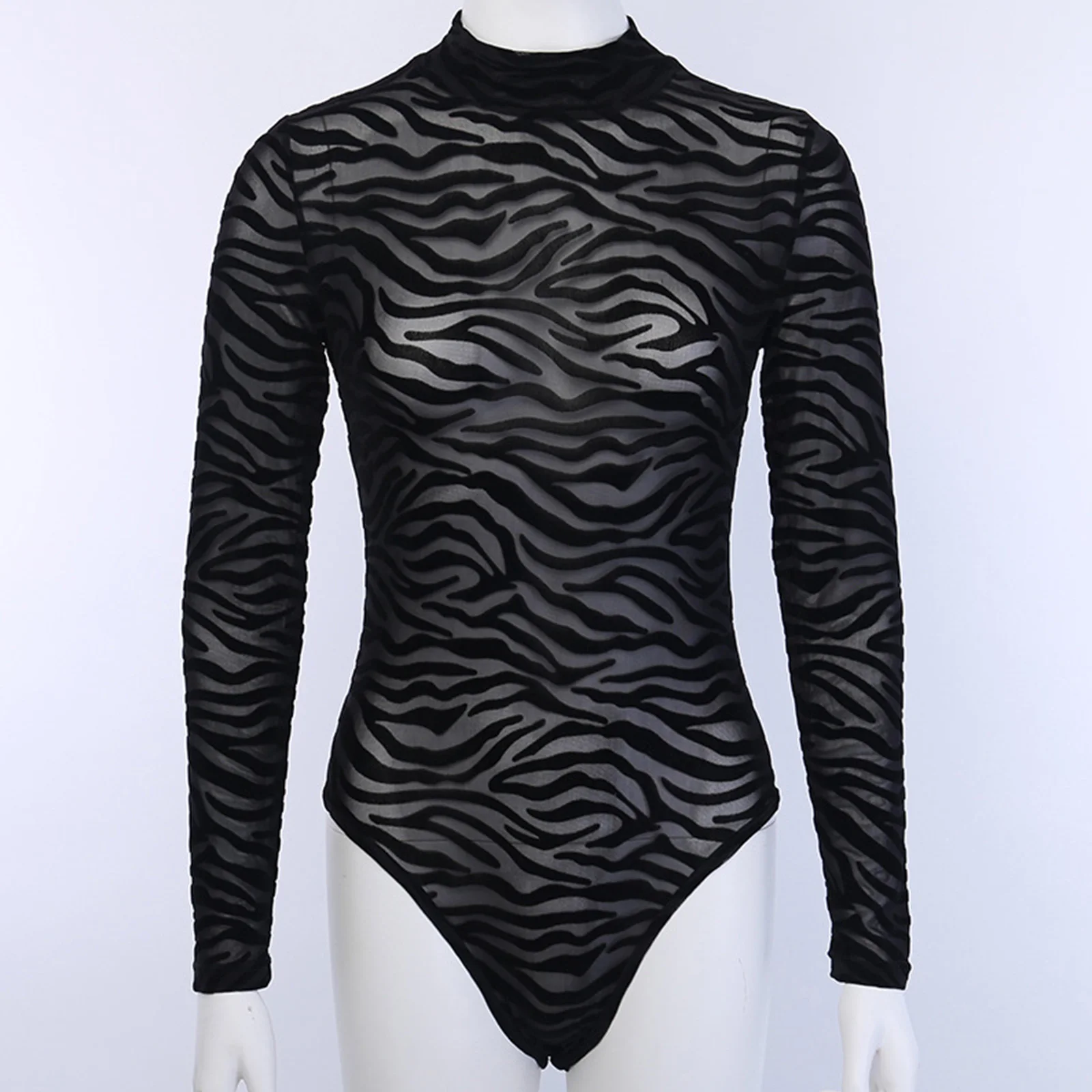 Women Skinny Long Sleeve Transparent Jumpsuit Striped Mesh Sexy Catsuit Bodysuit Ladies Lingerie Costume High Cut Clubwear
Women Skinny Long Sleeve Transparent Jumpsuit Striped Mesh Sexy Catsuit Bodysuit Ladies Lingerie Costume High Cut Clubwear