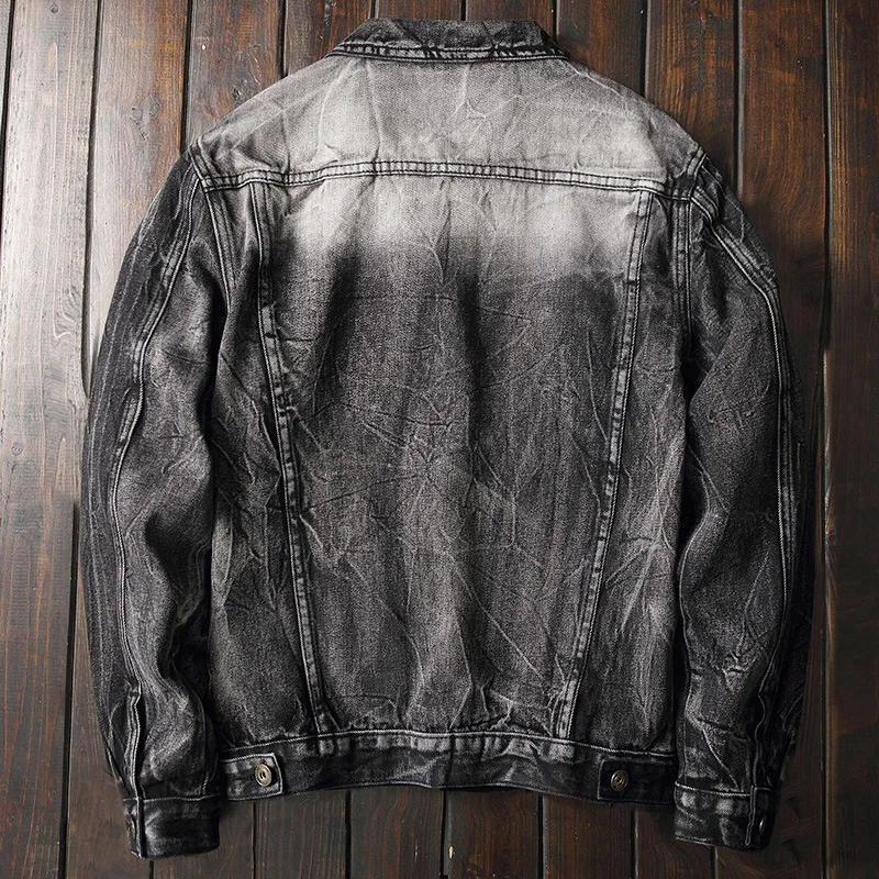 New Kot Ceket Black Gray Chaqueta Vaquera Hombre Casual Denim Jacket Men Lapel Fashion Slim Fit Kurtka Jeans Jacket Men Coat 
New Kot Ceket Black Gray Chaqueta Vaquera Hombre Casual Denim Jacket Men Lapel Fashion Slim Fit Kurtka Jeans Jacket Men Coat