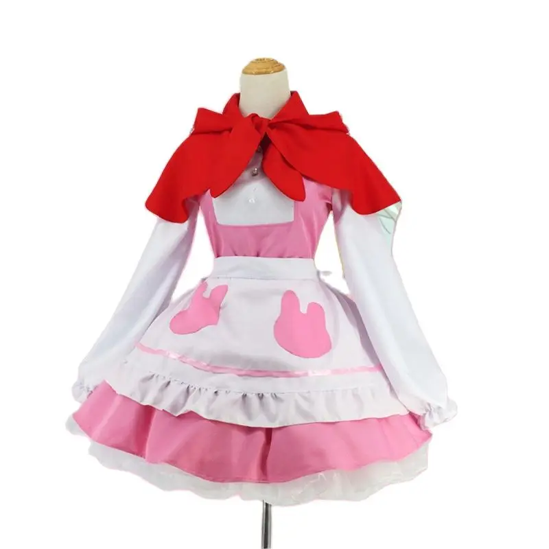 

Anime Miss Kobayashi's Dragon Maid The Little Match Girl Little Red Riding Hood Dress Kanna Kamui Cosplay Costumes Uniform Dress