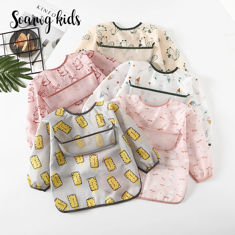 Soarwg kids Baby Bibs Waterproof Long Sleeve Taff Cute Smock Bib for Baby Soft and Easy to Roll Gown Animal Baby Feeding Bibs
Soarwg kids Baby Bibs Waterproof Long Sleeve Taff Cute Smock Bib for Baby Soft and Easy to Roll Gown Animal Baby Feeding Bibs
