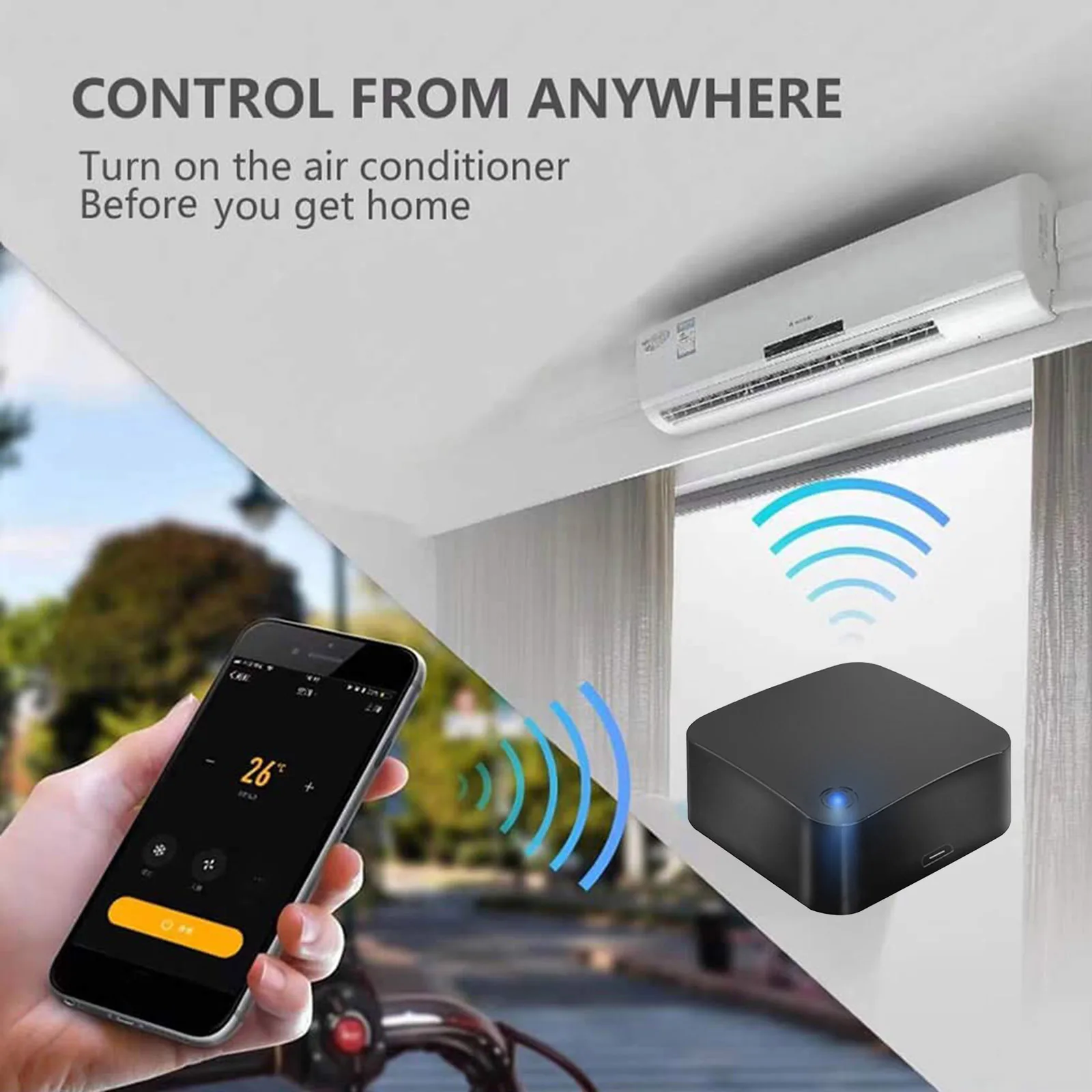 WiFi-IR Remote IR Control Hub Wi-Fi(2.4Ghz) Enabled Infrared Universal Remote Controller For Air Conditioner TV DVD Using Tuya 
WiFi-IR Remote IR Control Hub Wi-Fi(2.4Ghz) Enabled Infrared Universal Remote Controller For Air Conditioner TV DVD Using Tuya