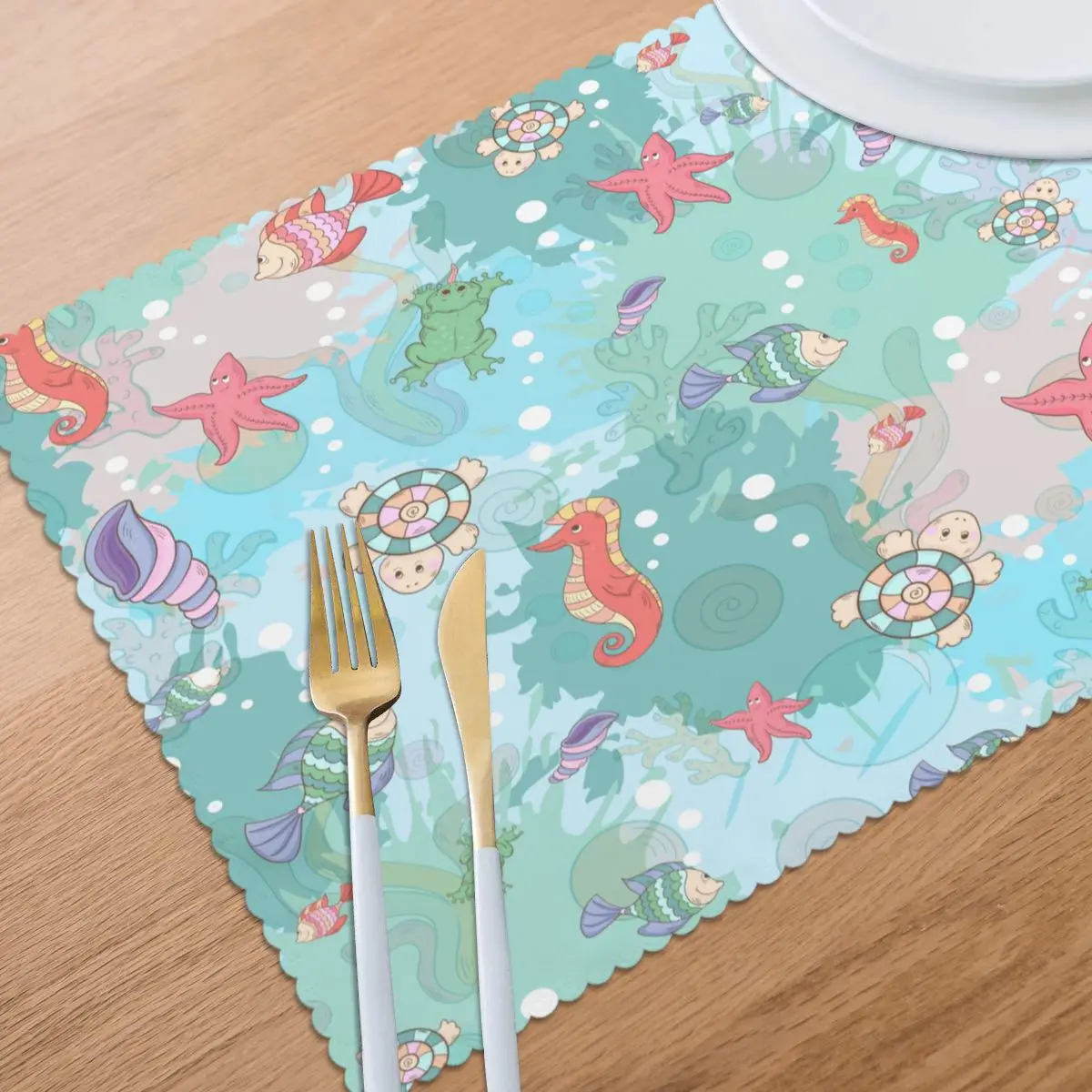 6 PCS Placemat Table Mat Abstract Marine Life On Blots For Tables Heat-insulation Linen Kitchen Dining Pads
6 PCS Placemat Table Mat Abstract Marine Life On Blots For Tables Heat-insulation Linen Kitchen Dining Pads