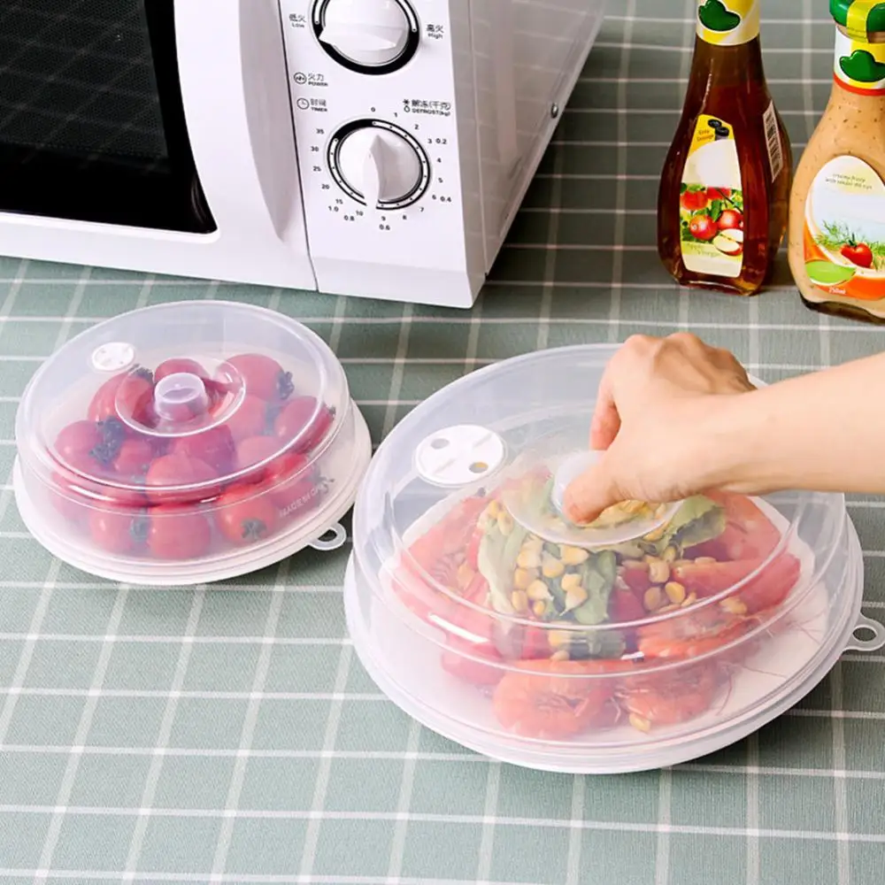 

Food Sealing Lid Microwave Oven Fridge Dish Plate Dustproof Cover With Vent Fresh-keeping Cover Kitchen Tool Refrigerator
