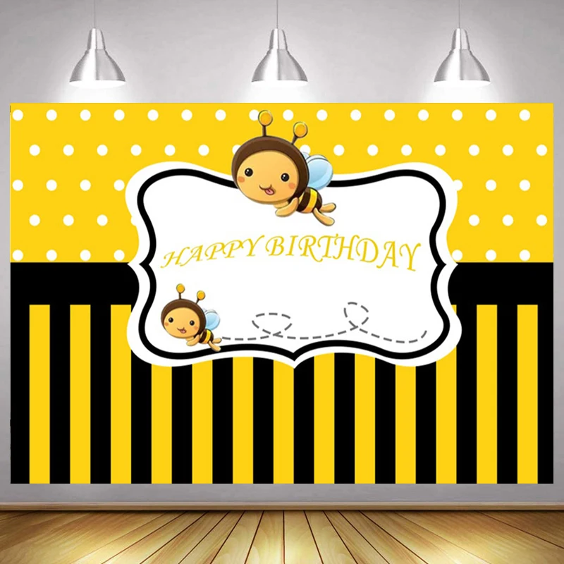 Bee Honey Yellow Sweet Cartoon Backdrops Kids Happy Birthday Party Decor Photography Background Shooting Custom Banner Studio
Bee Honey Yellow Sweet Cartoon Backdrops Kids Happy Birthday Party Decor Photography Background Shooting Custom Banner Studio