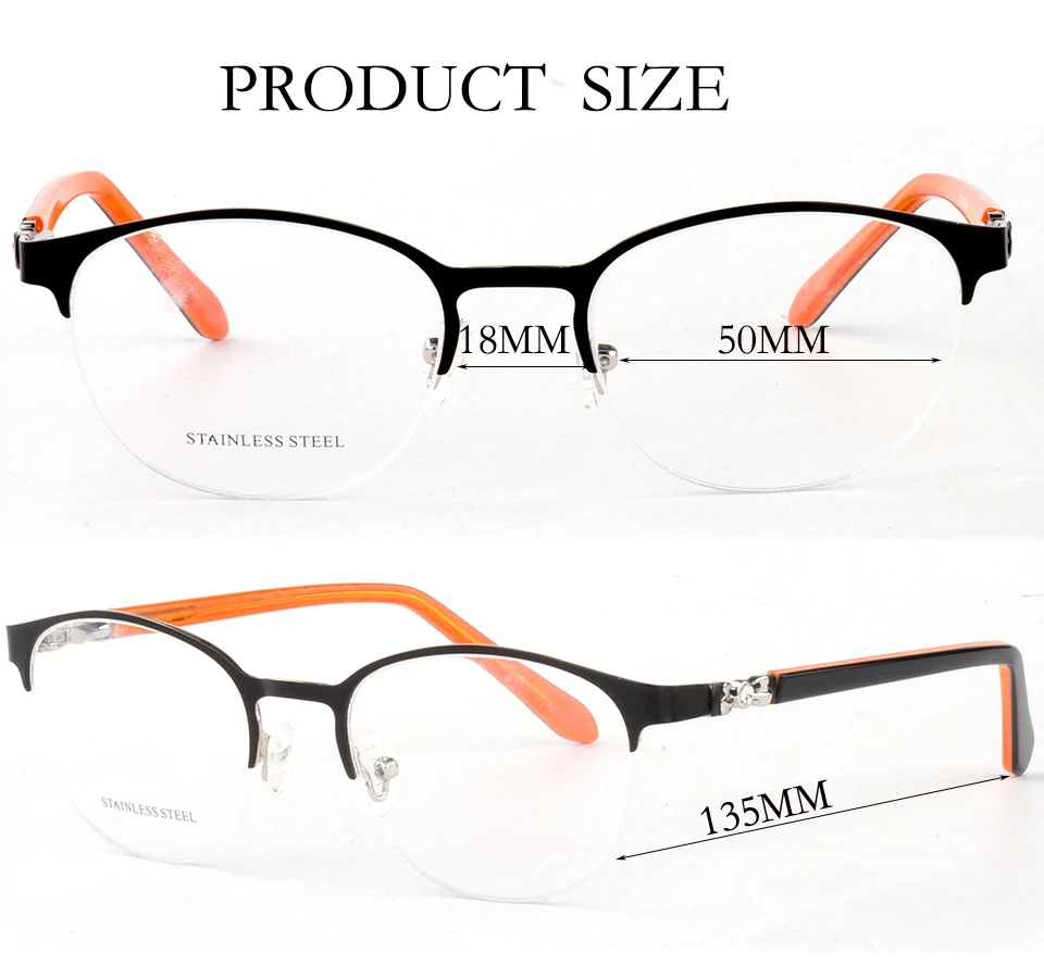 Fashion Eyeglasses Frame Metal Optical Half Frame Prescription Stainless Steel Glasses Frame Women Men 2019 Fashion Eyewear
Fashion Eyeglasses Frame Metal Optical Half Frame Prescription Stainless Steel Glasses Frame Women Men 2019 Fashion Eyewear