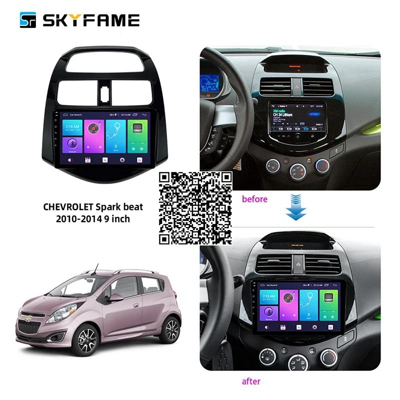 SKYFAME 4+64G Car Radio Stereo For Chevrolet Spark 2010-2014 Android Multimedia System GPS Navigation DVD Player
SKYFAME 4+64G Car Radio Stereo For Chevrolet Spark 2010-2014 Android Multimedia System GPS Navigation DVD Player