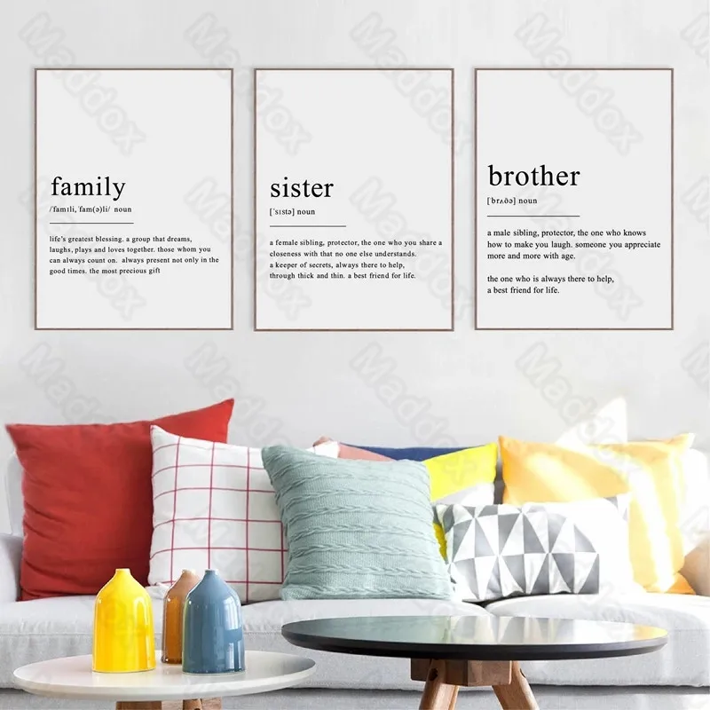 Frameless Style Modern Simple English Alphabet Family Brothers and Sisters In English Creative Warm Home Decoration Painting
Frameless Style Modern Simple English Alphabet Family Brothers and Sisters In English Creative Warm Home Decoration Painting