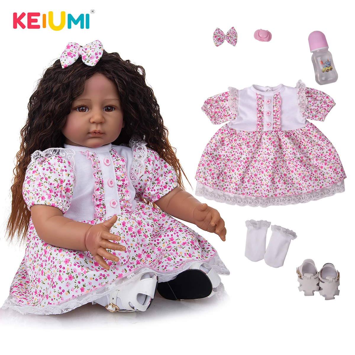 KEIUMI 22Inch Reborn Princess Silicone Vinyl Dolls Girl Wig Hair Dress Up Cloth Body For Kid Toy Birthday Xmas Gift
KEIUMI 22Inch Reborn Princess Silicone Vinyl Dolls Girl Wig Hair Dress Up Cloth Body For Kid Toy Birthday Xmas Gift