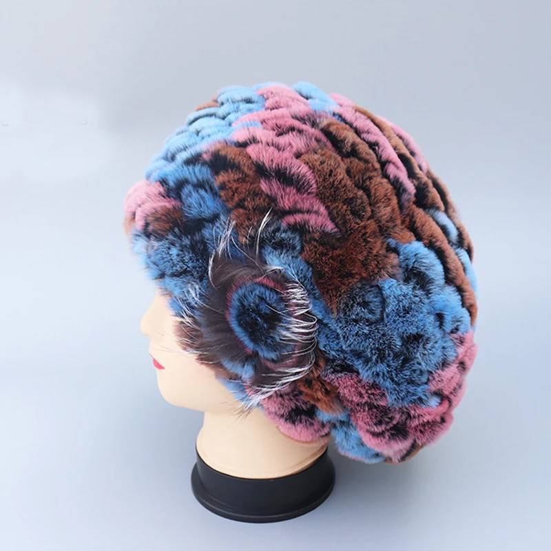 16 Colors Good Real Elastic Fur Flower Knitted Beanies Hat Women Warm Mixed Solid Color Caps Winter One Size
16 Colors Good Real Elastic Fur Flower Knitted Beanies Hat Women Warm Mixed Solid Color Caps Winter One Size
