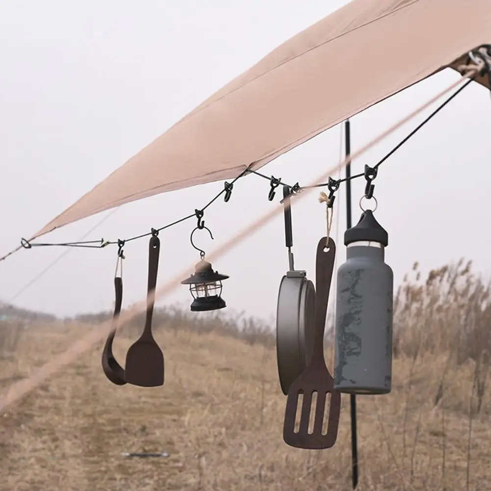 Travel Clothesline for Home Hotel Camping Indoor Outdoor Adjustable End Hooks Movable Multi-function Hanging Rope for Camping
Travel Clothesline for Home Hotel Camping Indoor Outdoor Adjustable End Hooks Movable Multi-function Hanging Rope for Camping