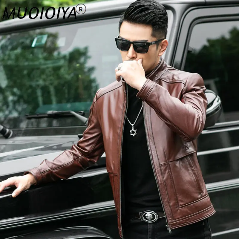 Men 2021 Autumn Fashion Real Slim Sheepskin Jackets Male Genuine Leather Short Coats Men Long Sleeve Motorcycle Overcoats O26
Men 2021 Autumn Fashion Real Slim Sheepskin Jackets Male Genuine Leather Short Coats Men Long Sleeve Motorcycle Overcoats O26