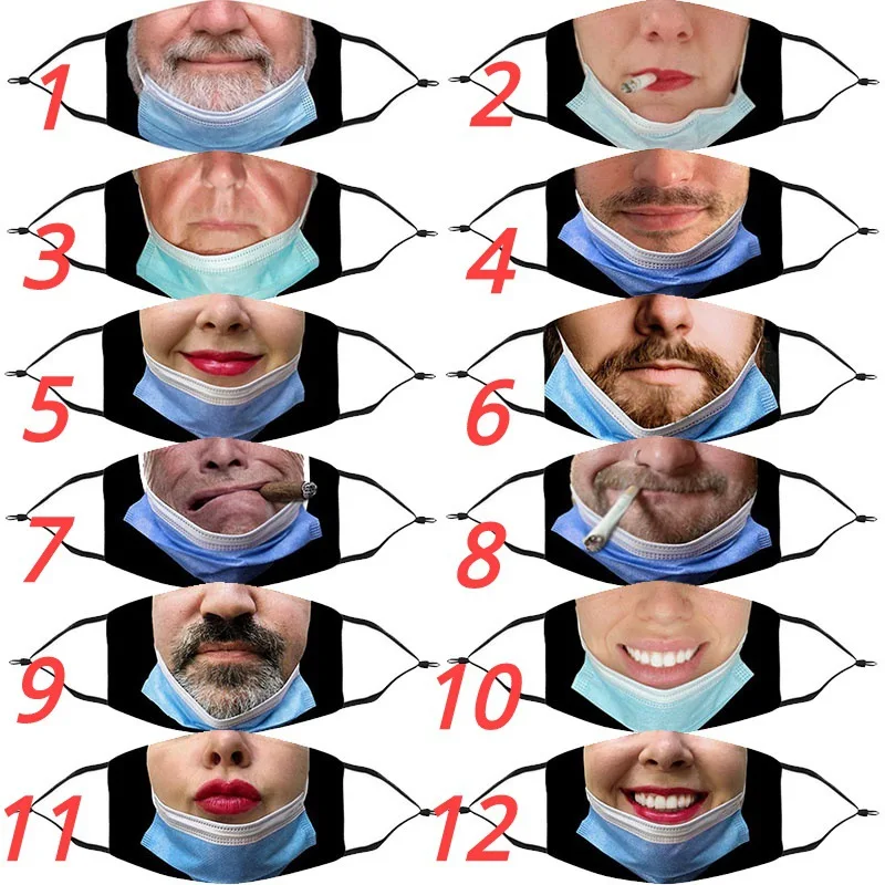 Creativity Fun Mascarillas Adults Face Masque Spoof Funny Fashion Mask reusable facemask Prank Halloween cosplay mask
Creativity Fun Mascarillas Adults Face Masque Spoof Funny Fashion Mask reusable facemask Prank Halloween cosplay mask