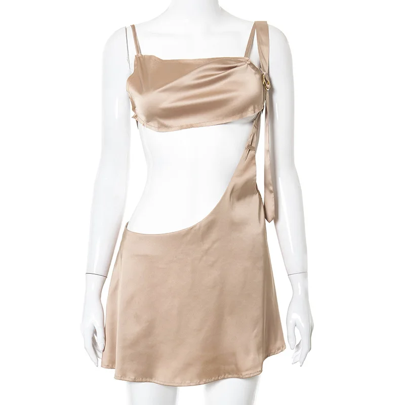 Backless strap sexy summer satin dress Women hollow out evening party club mini dresses Female fashion bandage beach dress 2021
Backless strap sexy summer satin dress Women hollow out evening party club mini dresses Female fashion bandage beach dress 2021