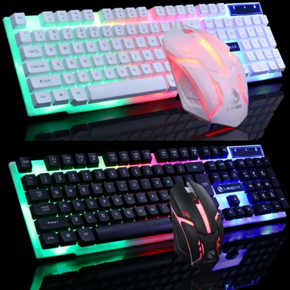 Led Glowing Computer Desktop Wired Mechanical Keyboard And Mouse Game Suite UsbGaming Keyboard Gaming Mouse
Led Glowing Computer Desktop Wired Mechanical Keyboard And Mouse Game Suite UsbGaming Keyboard Gaming Mouse