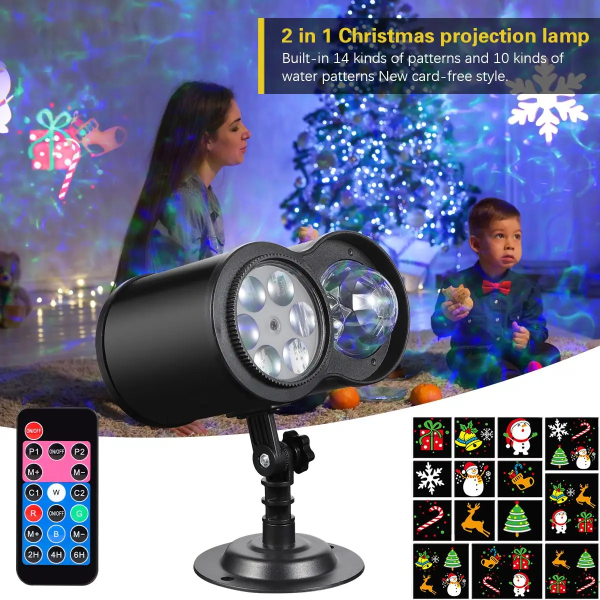 Christmas Lights Home Room Decor 2-In-1 Xmax Projector 24 Patterns Christmas Decoration For Home Lamp with Remote Control Lights
Christmas Lights Home Room Decor 2-In-1 Xmax Projector 24 Patterns Christmas Decoration For Home Lamp with Remote Control Lights