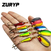 Fishing spinner bait 2g-20g rotaing spoon lure metal artificial baits fish wobbler winter ice fishing jig pike bass lure Tackle