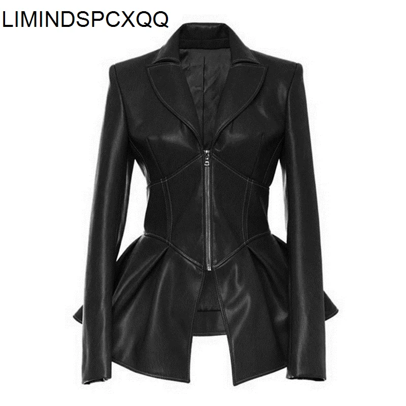 Biker Style Patchwork Irregular PU Leather Jackets Women Long Sleeve High Waist 2021 Female Coat Fashion Female Clothes Lapel
Biker Style Patchwork Irregular PU Leather Jackets Women Long Sleeve High Waist 2021 Female Coat Fashion Female Clothes Lapel