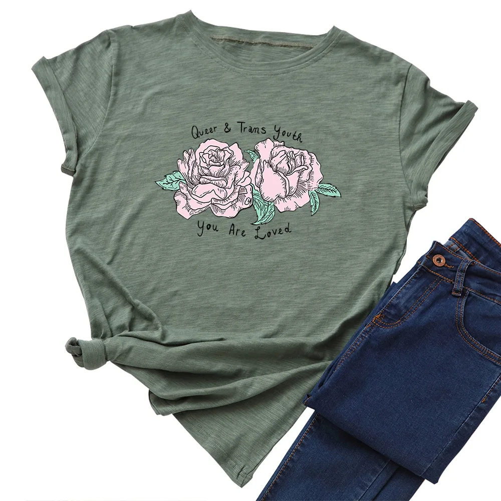 Plus Size S-5XL Lovely Flower Print T Shirt Women Cotton O Neck Short Sleeve Casual Summer Harajuku TShirt Top Tees Female
Plus Size S-5XL Lovely Flower Print T Shirt Women Cotton O Neck Short Sleeve Casual Summer Harajuku TShirt Top Tees Female